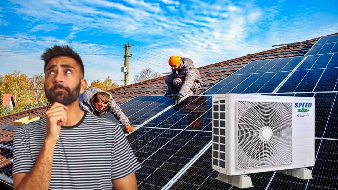 1.5 Ton AC Run by 2kW Solar system